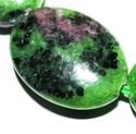 20mm Oval Ruby Zoisite Gemstone Loose Beads 15"