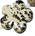 15mm Flower Flat Jasper Jaspis Jaspe Loose Beads