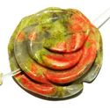 15mm Natural Unakite Flower Jasper Gem Jewelry Bea