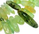 23mm Natural Teeth Green Prehnite Gemstone Loose B