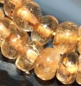 6mm Abacus Rutilated Quartz Crystal Gem Loose Bead