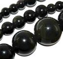 18mm Natural Obsidian Gradual Gemstone Loose Beads