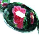 16mm Faceted Ruby Zoisite Gemstone Bracelet