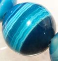  12mm Achat Blue Agate Gemstone Loose Beads 15"