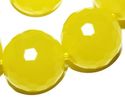 10mm Faceted Yellow Jade Round Gemstone Loose Bead