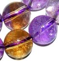 8mm Natual Ametrine Round Ball Crystal Loose Beads