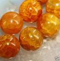 16mm Crackle Agate Round Gemstone Loose Beads 