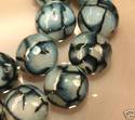 14mm Dragon Veins Faceted Agate Loose Gemstone Bea