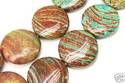 20mm Coin Jasper Jaspis Diaspro Gemstone Loose Bea