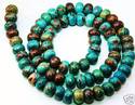 8mm Natural Green Abacus Jasper Gemstone Loose Bea