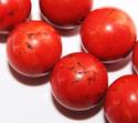 10mm Red Turquoise Round Gemstone Loose Beads 15"