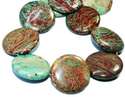 20mm Coin Jasper Jaspis Diaspro Gemstone Loose Bea