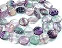 10mm Fluorite Coin Fluorit Gemstone Loose Beads 18