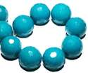 20mm Faceted Blue Jade Round Giada Нефрит Lo