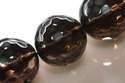 20mm Smoky Quartz Faceted Round Loose Beads 15"