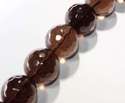 20mm Smoky Quartz Faceted Round Loose Beads 15"