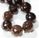 20mm Smoky Quartz Faceted Round Loose Beads 15"