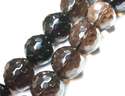 20mm Smoky Quartz Faceted Round Loose Beads 15"