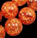 18mm Red Round Lampwork Glass Liuli Loose Beads