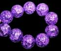 18mm Purple Lampwork Glass Liuli Loose Beads