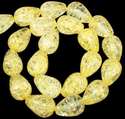 13mm Lampwork Glass Liuli Yelow Loose Beads