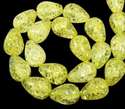 13mm Yellow Drop Lampwork Glass Liuli Loose Beads