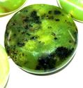 14mm Natural Green Australian Jade Coin Loose Gem 
