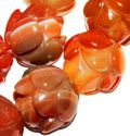 11mm Agate Carved Flower Gemstone Loose Beads 18pc