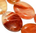 18mm Natural Red Quartz Crystal Oval Loose Beads 1