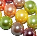  12mm Multi-color Round Shell Pearl Loose Beads 15