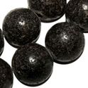 10mm Black Lava Round Ball Loose Beads