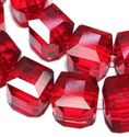 6mm Quartz Red Faceted Cube Gemstone loose beads 