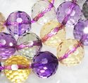 8mm Faceted Ametrine Ball Round Crystal Loose Bead