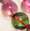 14mm Fluorite Round Gemstone Elastic Bracelet