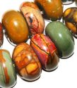 10mm Natural Picasso Jasper Abacus Gemstone Loose 