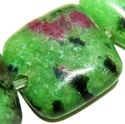 8mm Square Ruby Zoisite Gemstone Loose Beads 15"