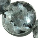 18mm Larvikite Labradorite Coin Gemstone Loose Bea