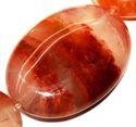 25mm Natural Red Quartz Oval Loose Beads 15"