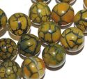 10mm Dagon Vein Agate Round Gemstone Loose Beads