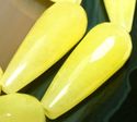 22mm Faceted Jade  Yellow Drop Loose Gemstone Bead