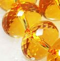 14mm Citrine Abacus Faceted Crystal Loose Beads 8p