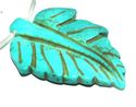 57mm Carved Turquoise Leaf Gemstone Jewelry Beads