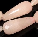 22mm Faceted Jade Pink Drop Loose Gemstone Beads