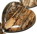 40mm Natural Silver Leaf Jasper Gemstone Loose Bea