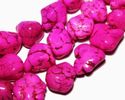 15-23mm Pink Turquoise Nugget Gemstone Loose Beads