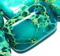 18mm Turquoise African Diaspro Blue Rectangle Bead
