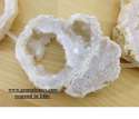 50-65mm Natural geode White Agate Slice Slab Penda