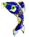 cloisonne fish loose beads 2pc