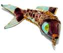 cloisonne fish loose beads 2pc