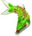 cloisonne fish loose beads 2pc